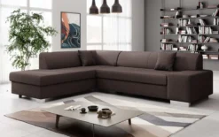 Designer Ecksofa Pina mit Schlaf- und Klappfunktion