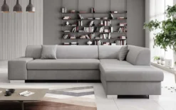 Designer Ecksofa Pina mit Schlaf- und Klappfunktion