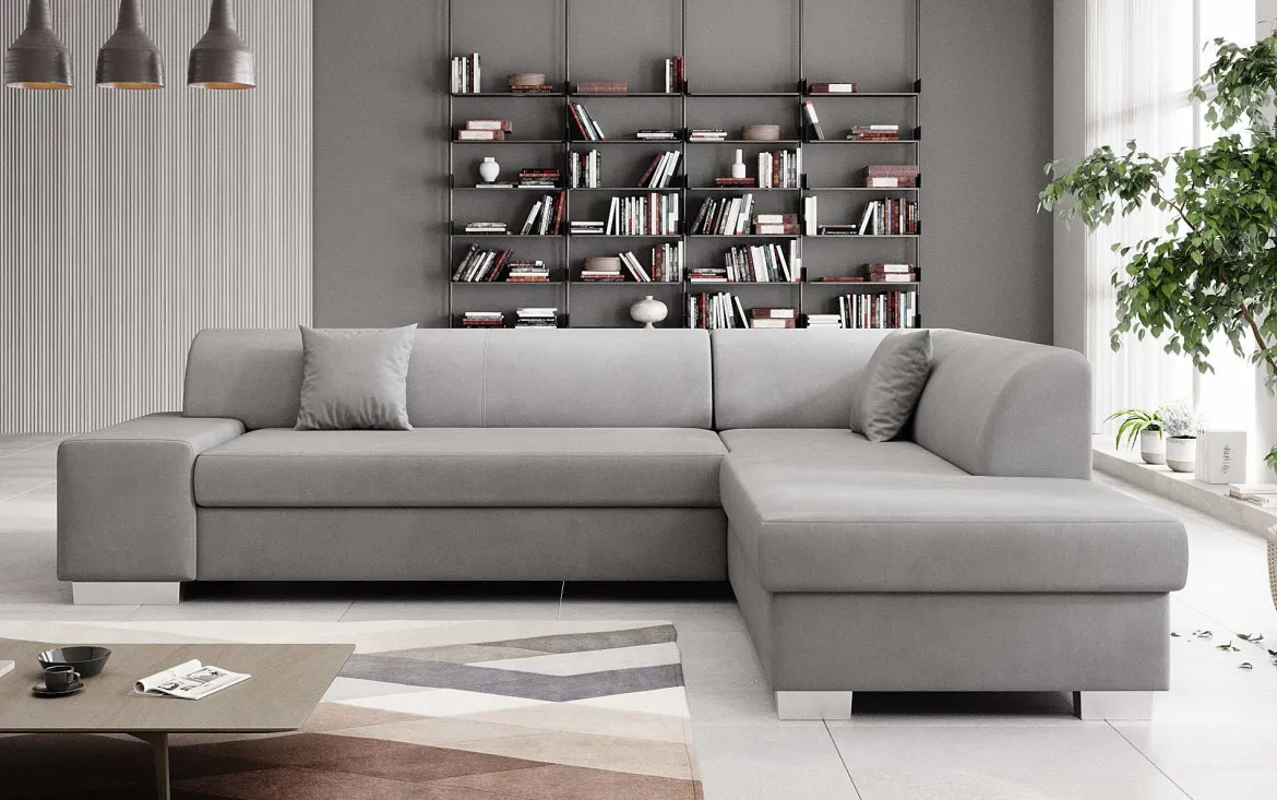 Designer Ecksofa Pina mit Schlaf- und Klappfunktion