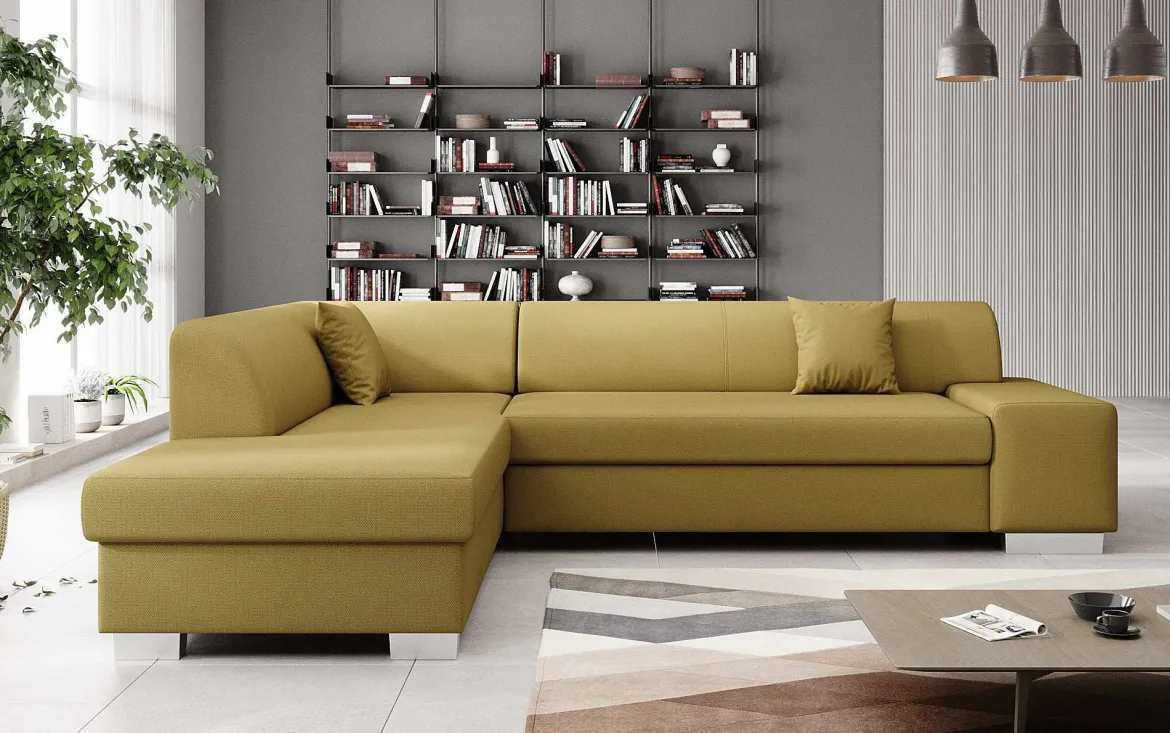 Designer Ecksofa Pina mit Schlaf- und Klappfunktion