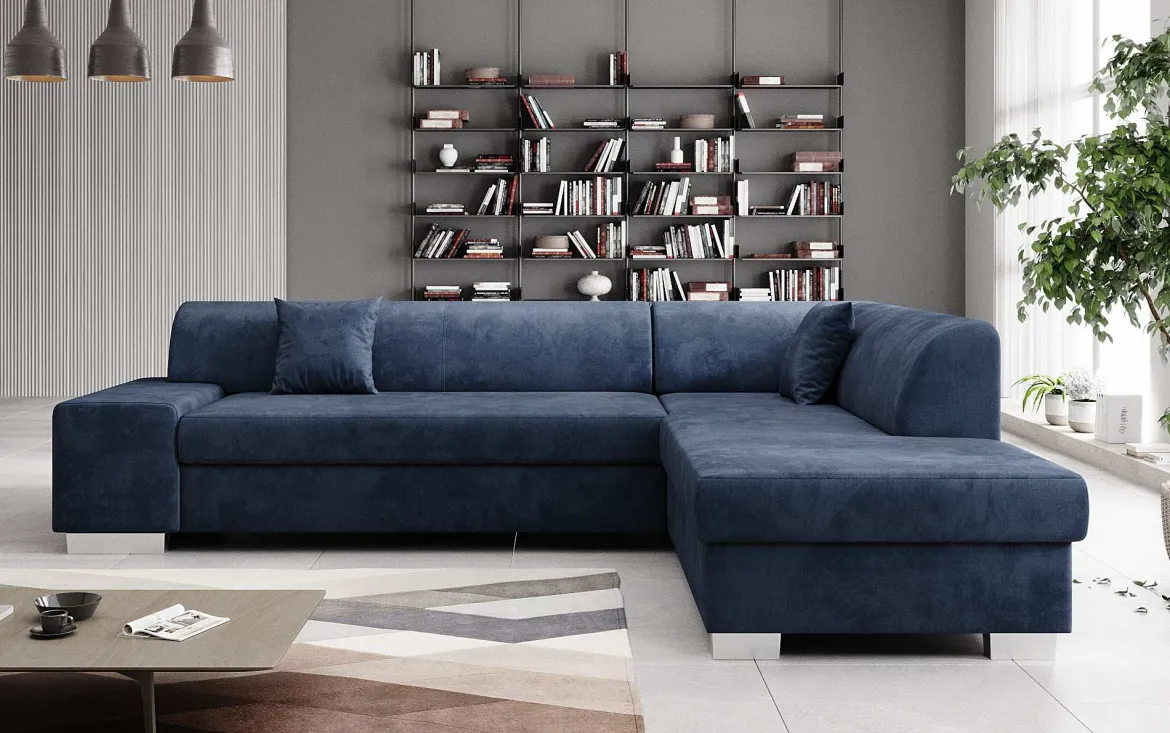 Designer Ecksofa Pina mit Schlaf- und Klappfunktion