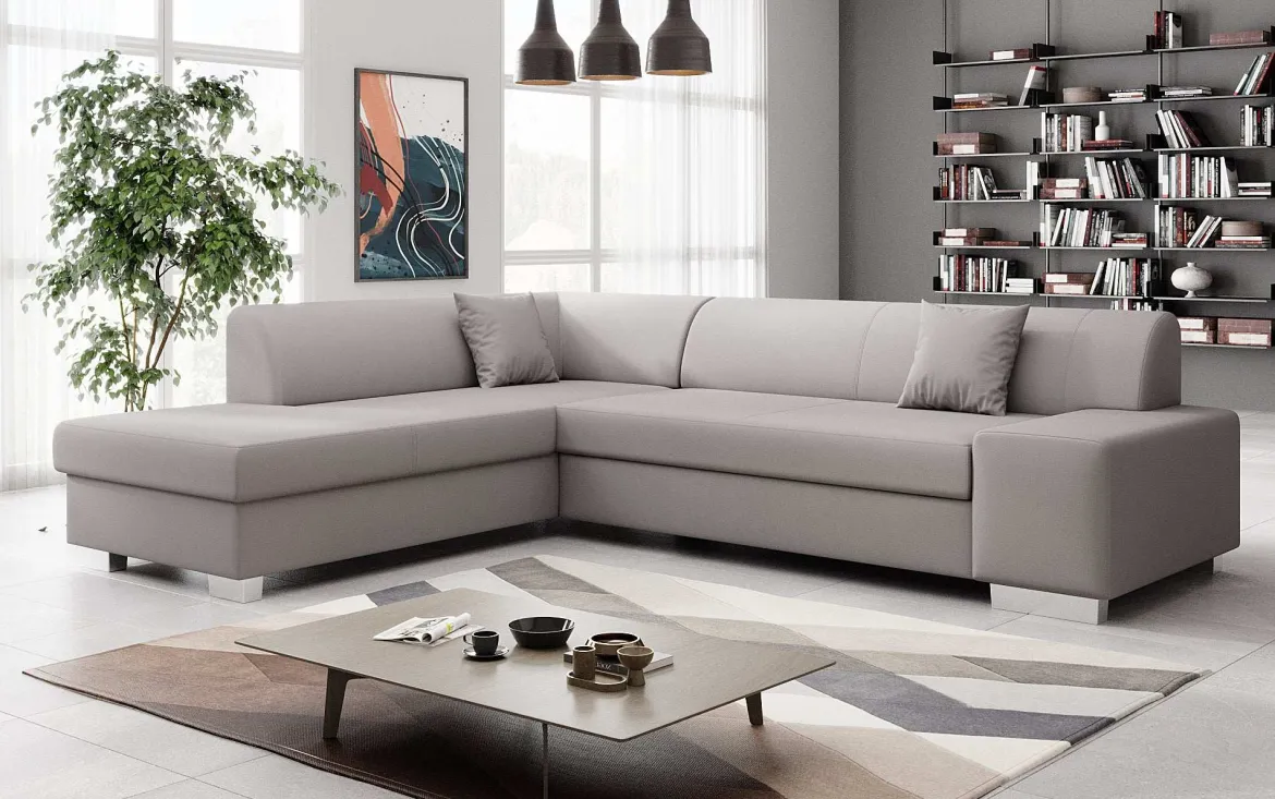 Designer Ecksofa Pina mit Schlaf- und Klappfunktion