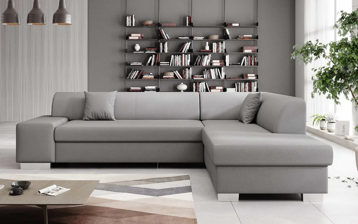 Designer Ecksofa Pina mit Schlaf- und Klappfunktion