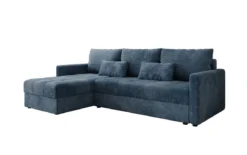 Designer Ecksofa Roma in Cord mit Schlaf- und Klappfunktion