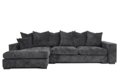 Designer Ecksofa Selena mit Schlaffunktion in Strukturstoff