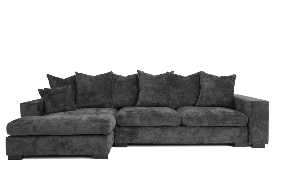 Designer Ecksofa Selena mit Schlaffunktion in Strukturstoff