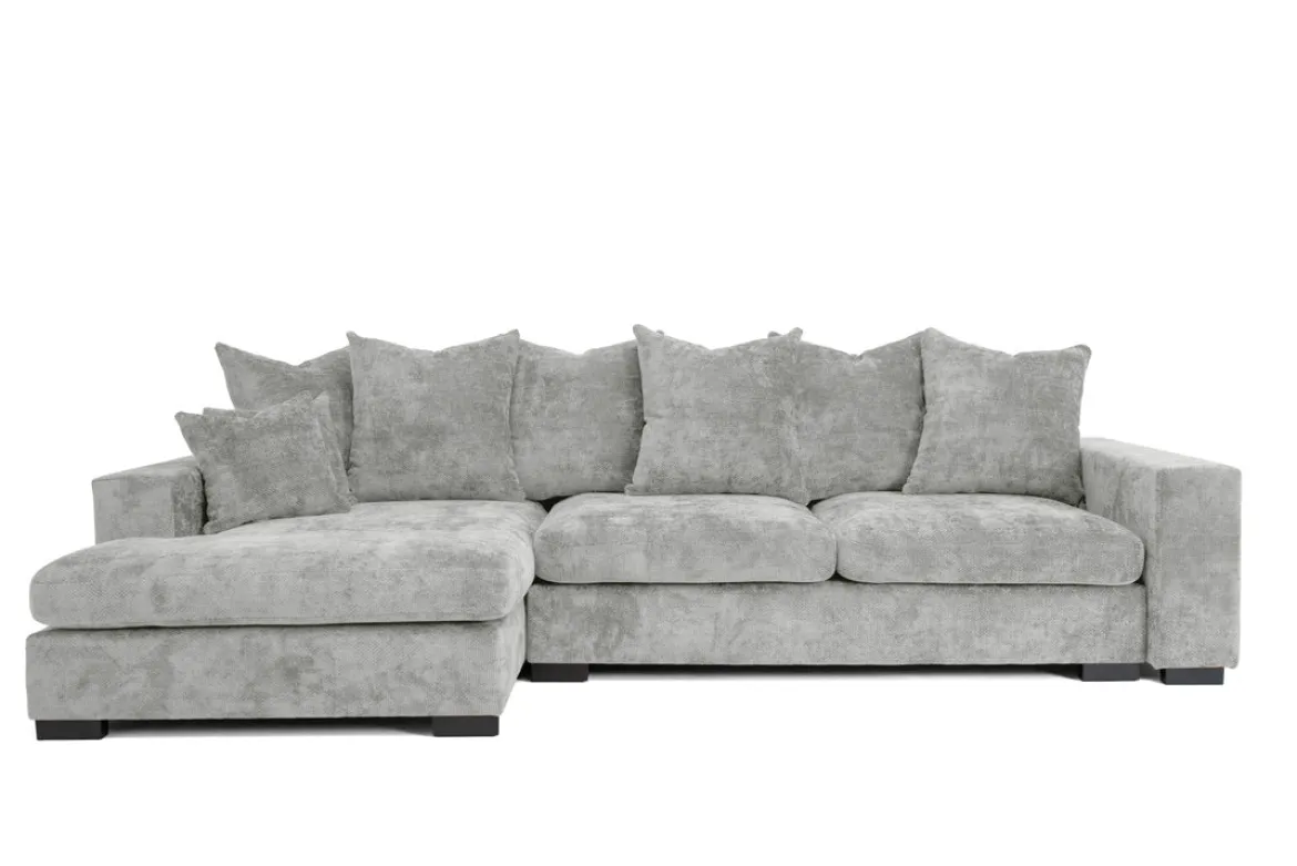 Designer Ecksofa Selena mit Schlaffunktion in Strukturstoff