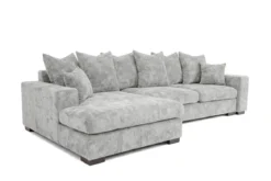 Designer Ecksofa Selena mit Schlaffunktion in Strukturstoff