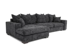 Designer Ecksofa Selena mit Schlaffunktion in Strukturstoff