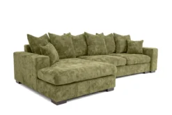 Designer Ecksofa Selena mit Schlaffunktion in Strukturstoff
