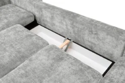 Designer Ecksofa Selena mit Schlaffunktion in Strukturstoff