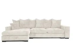Designer Ecksofa Selena mit Schlaffunktion in Strukturstoff