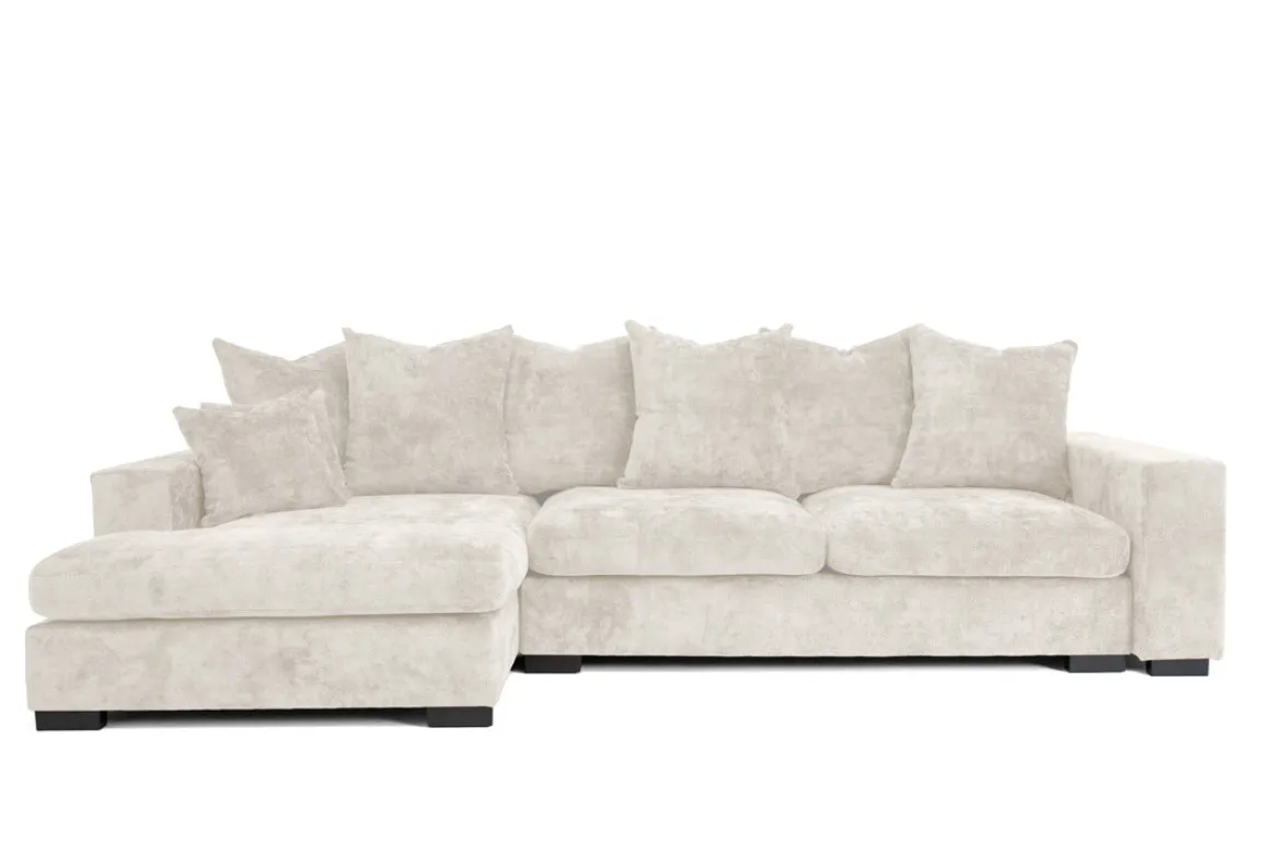 Designer Ecksofa Selena mit Schlaffunktion in Strukturstoff
