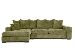 Designer Ecksofa Selena mit Schlaffunktion in Strukturstoff