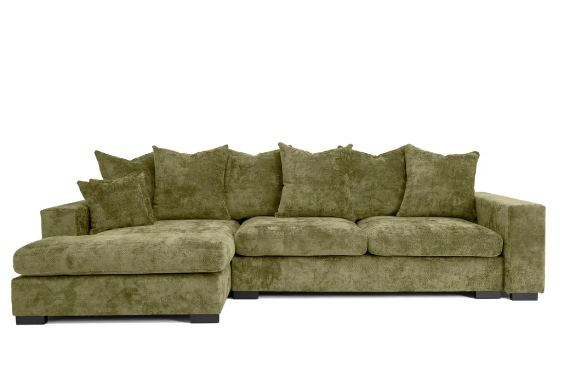 Designer Ecksofa Selena mit Schlaffunktion in Strukturstoff