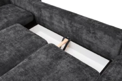 Designer Ecksofa Selena mit Schlaffunktion in Strukturstoff