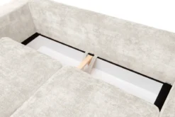 Designer Ecksofa Selena mit Schlaffunktion in Strukturstoff