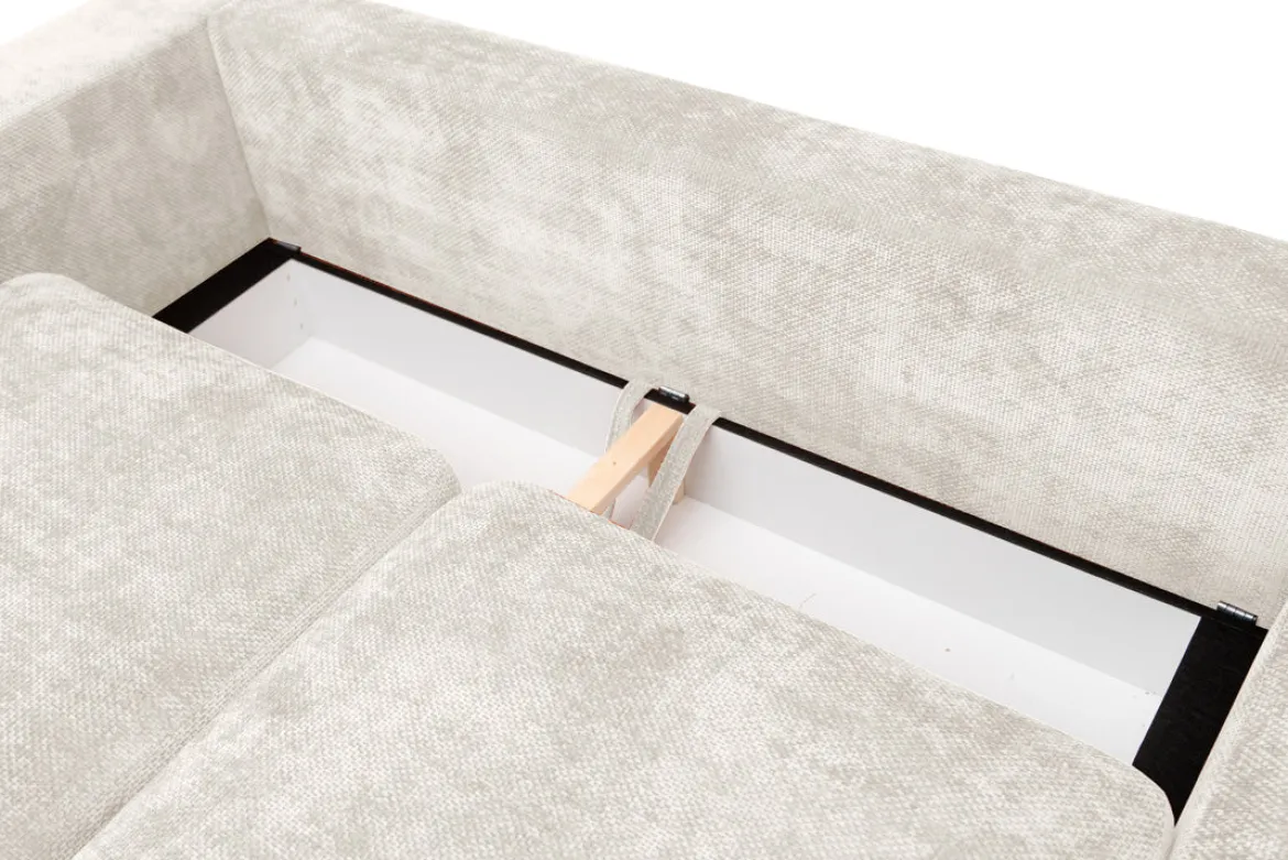Designer Ecksofa Selena mit Schlaffunktion in Strukturstoff