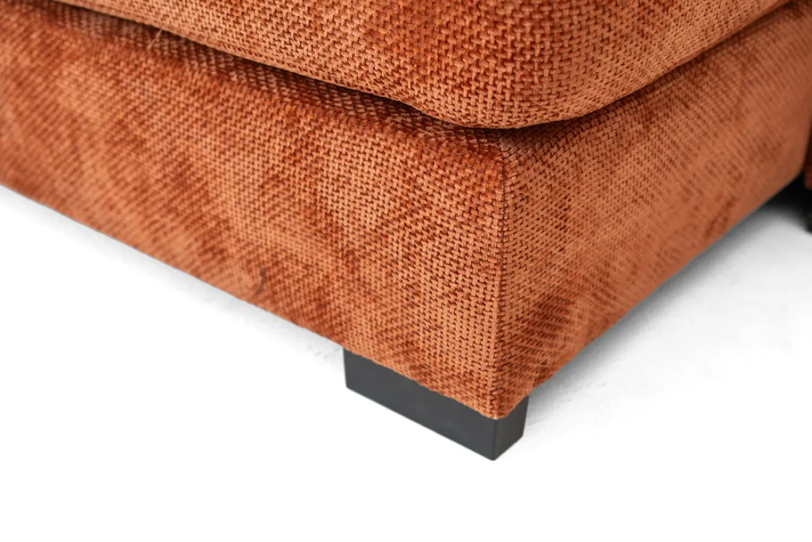 Designer Ecksofa Selena mit Schlaffunktion in Strukturstoff