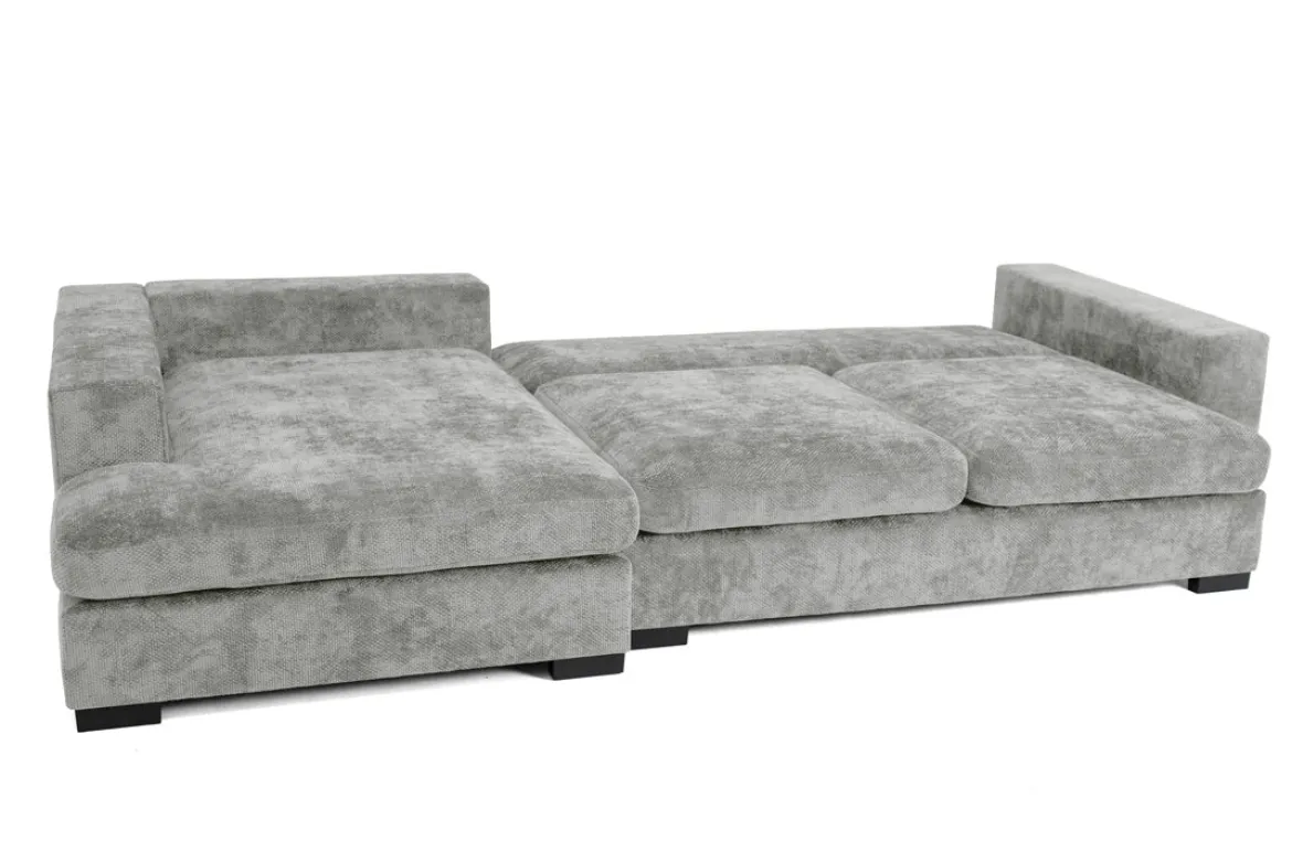 Designer Ecksofa Selena mit Schlaffunktion in Strukturstoff