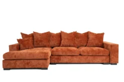 Designer Ecksofa Selena mit Schlaffunktion in Strukturstoff