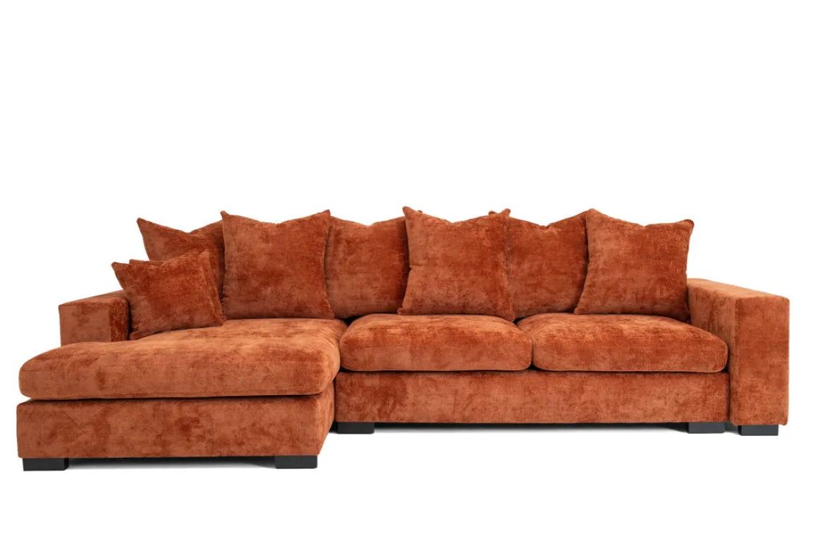 Designer Ecksofa Selena mit Schlaffunktion in Strukturstoff
