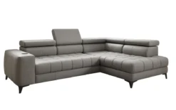 Designer Ecksofa Seluna mit elektrischer Schlaffunktion, Induktion und Stauraum in Echtleder