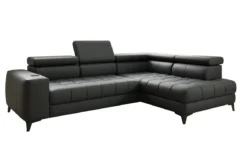 Designer Ecksofa Seluna mit elektrischer Schlaffunktion, Induktion und Stauraum in Echtleder