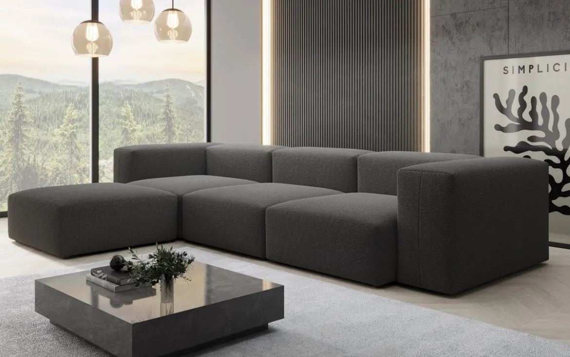 Designer Ecksofa Snug in Bouclé