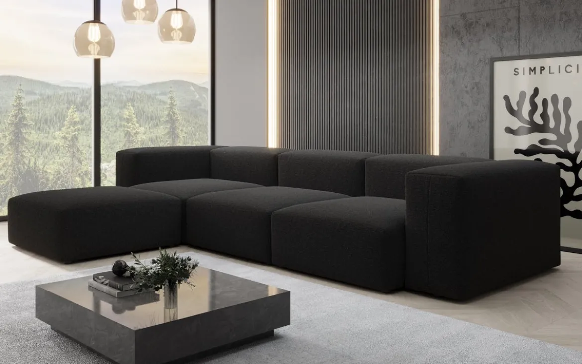 Designer Ecksofa Snug in Bouclé