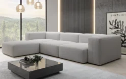 Designer Ecksofa Snug in Bouclé