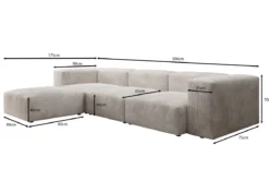 Designer Ecksofa Snug in Cord