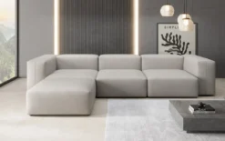 Designer Ecksofa Snug in Echtleder