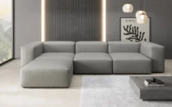 Designer Ecksofa Snug in Echtleder