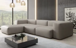 Designer Ecksofa Snug in Echtleder