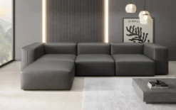Designer Ecksofa Snug in Echtleder