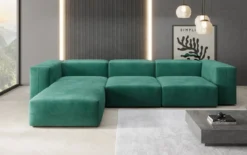 Designer Ecksofa Snug in Samt