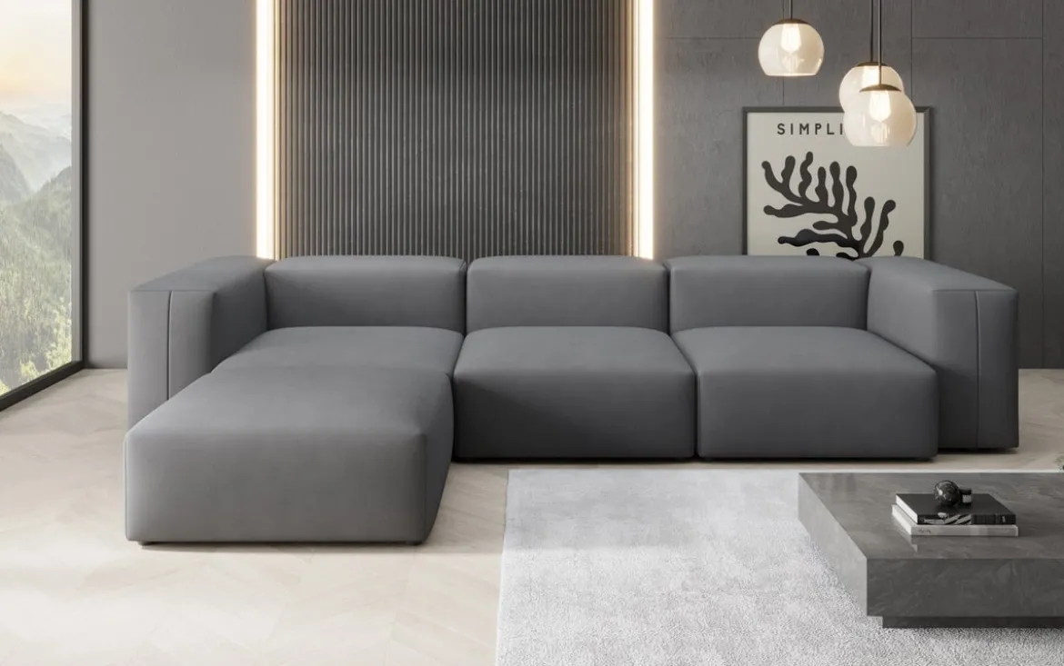 Designer Ecksofa Snug in Stoff