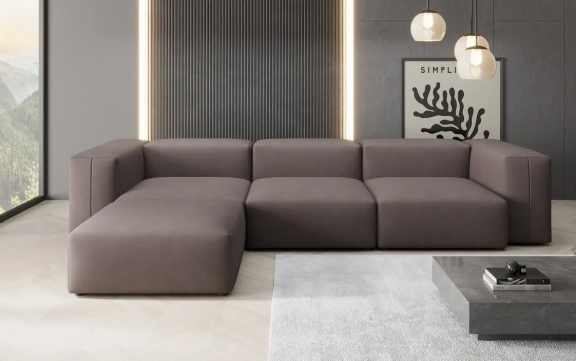 Designer Ecksofa Snug in Stoff