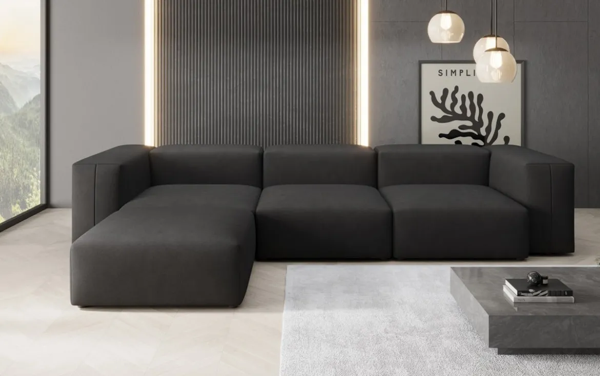 Designer Ecksofa Snug in Stoff