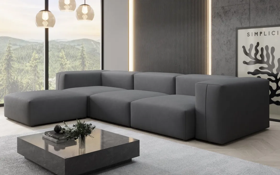 Designer Ecksofa Snug in Stoff
