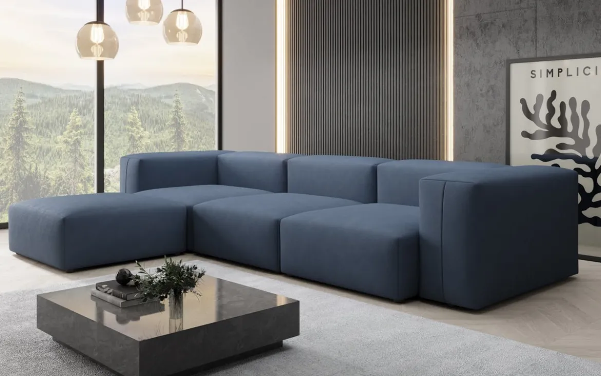 Designer Ecksofa Snug in Stoff