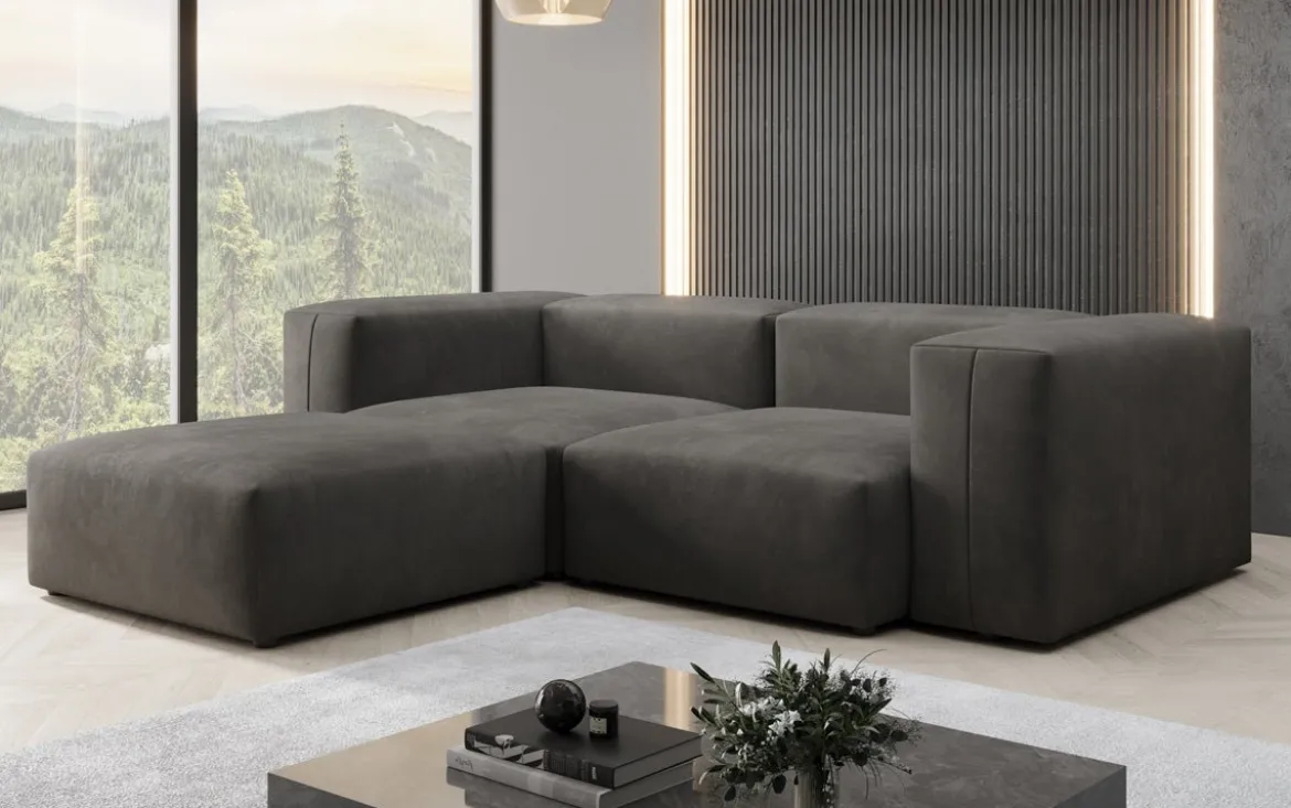 Designer Ecksofa Snug Mini in Samt