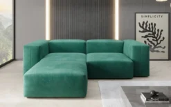 Designer Ecksofa Snug Mini in Samt