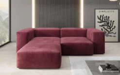 Designer Ecksofa Snug Mini in Samt