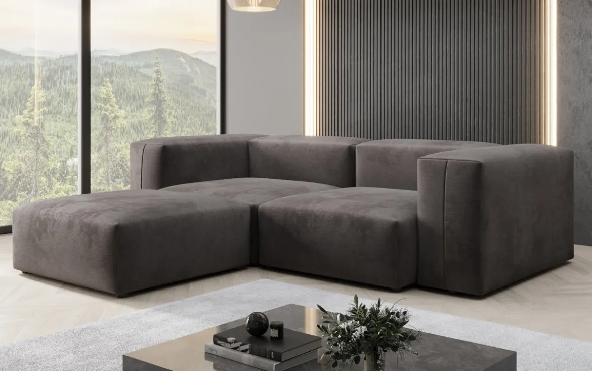 Designer Ecksofa Snug Mini in Samt