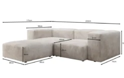 Designer Ecksofa Snug Mini in Cord
