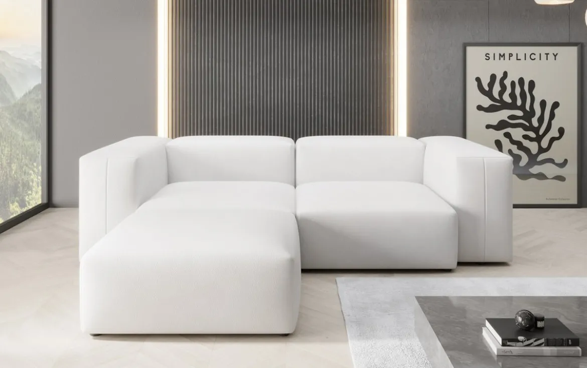 Designer Ecksofa Snug Mini in Echtleder