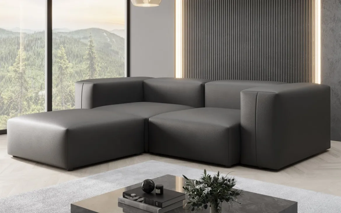 Designer Ecksofa Snug Mini in Echtleder