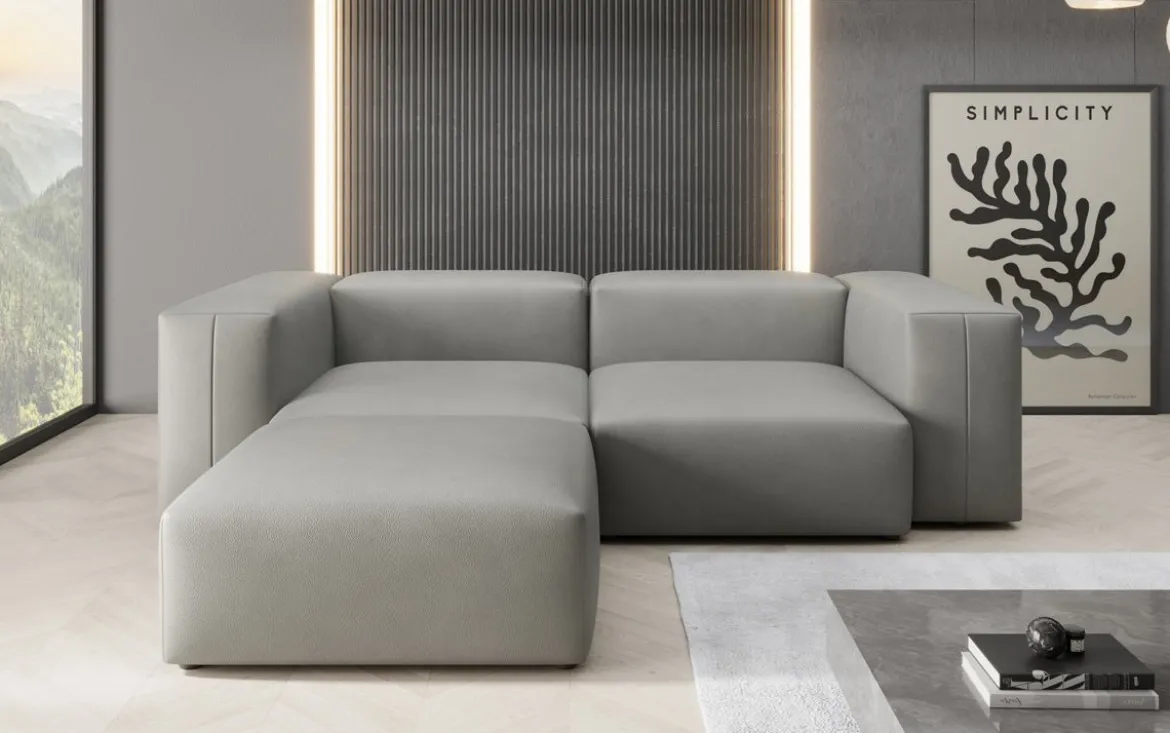 Designer Ecksofa Snug Mini in Echtleder